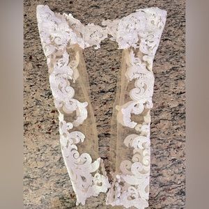 Maggie Sottero lace and nude wedding dress sleeves